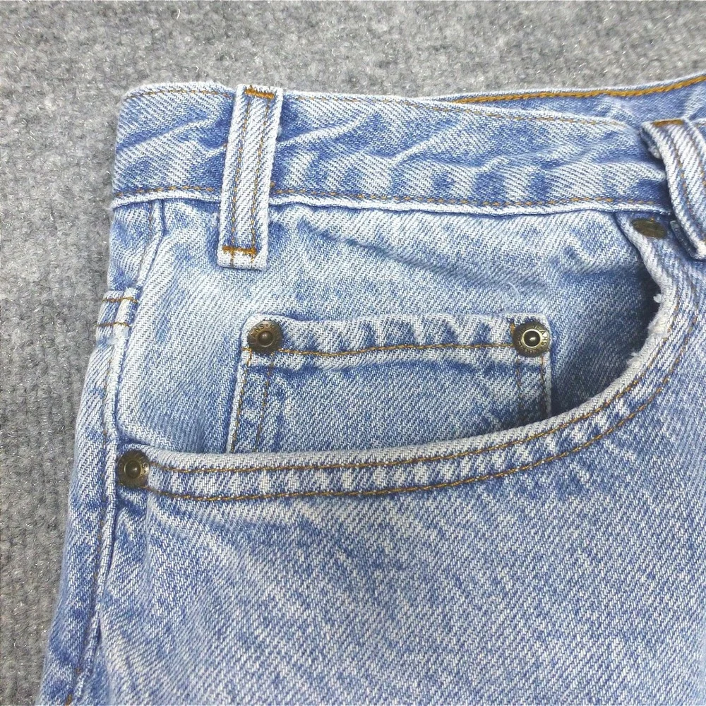 Kirkland Signature Mens Light Wash Straight Leg Cotton Denim Jeans 42x30